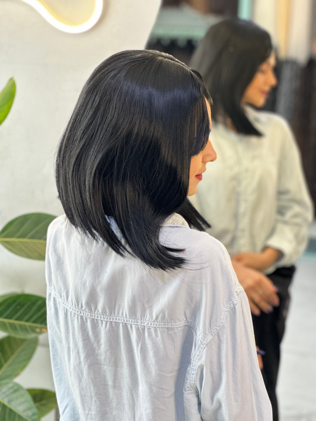 عکس محصول کلاه گیس جلو چتری مصری مشکی کد 1