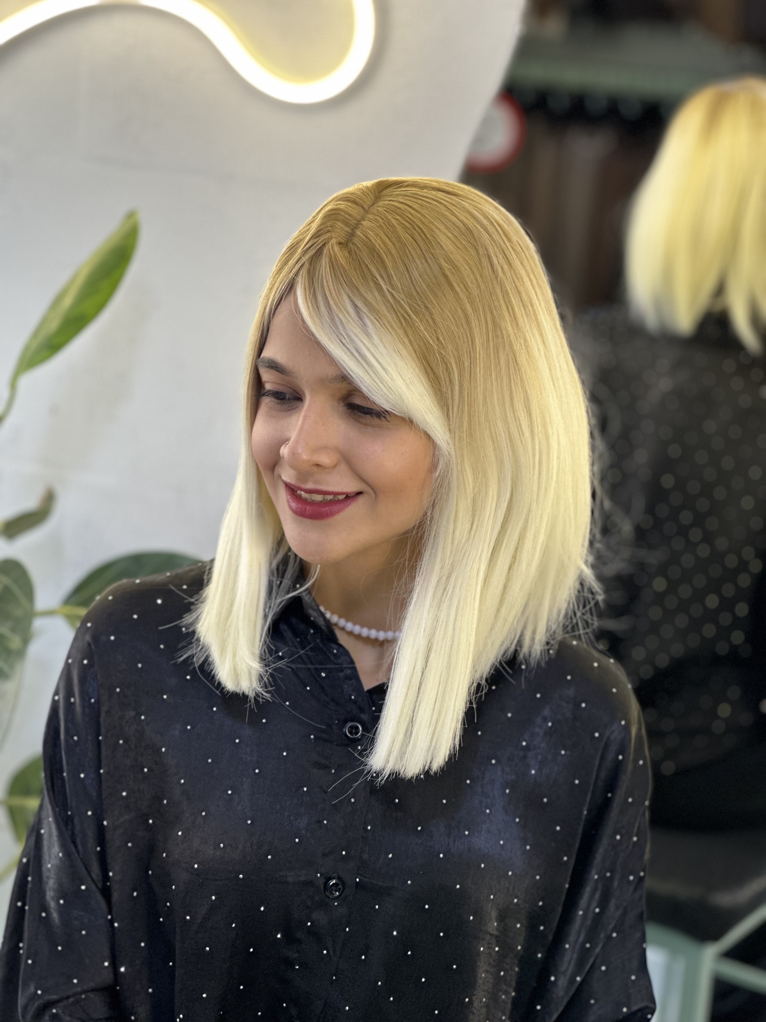 عکس محصول کلاه گیس جلو چتری مصری امبره بلوند کد 26T613