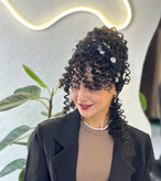 ست چتری و شنیون فر رنگ مشکی