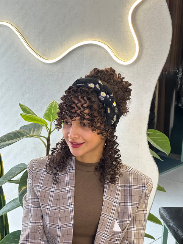 ست چتری و شنیون فر قهوه ای