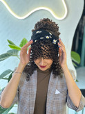 ست چتری و شنیون فر قهوه ای