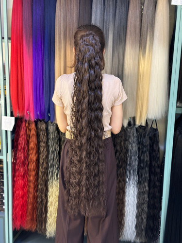 دم اسبی تک رنگ قهوه ای سوخته قد ۱۲۰ سانت فر