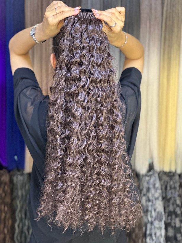 دم اسبی فر عروسکی قهوه ای