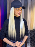 کلاه کپ با موی بلوند قد ۶۰ سانت صاف