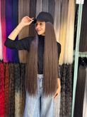 کلاه کپ با موی ۹۰ سانت قهوه ای
