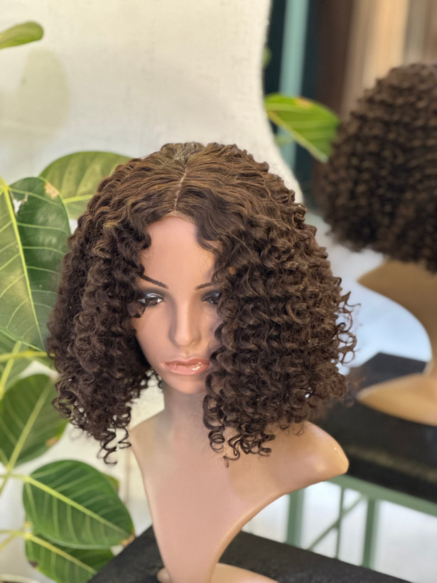 کلاهگیس وارداتی فر قهوه ای سوخته کد 6a(برند سوکپ)