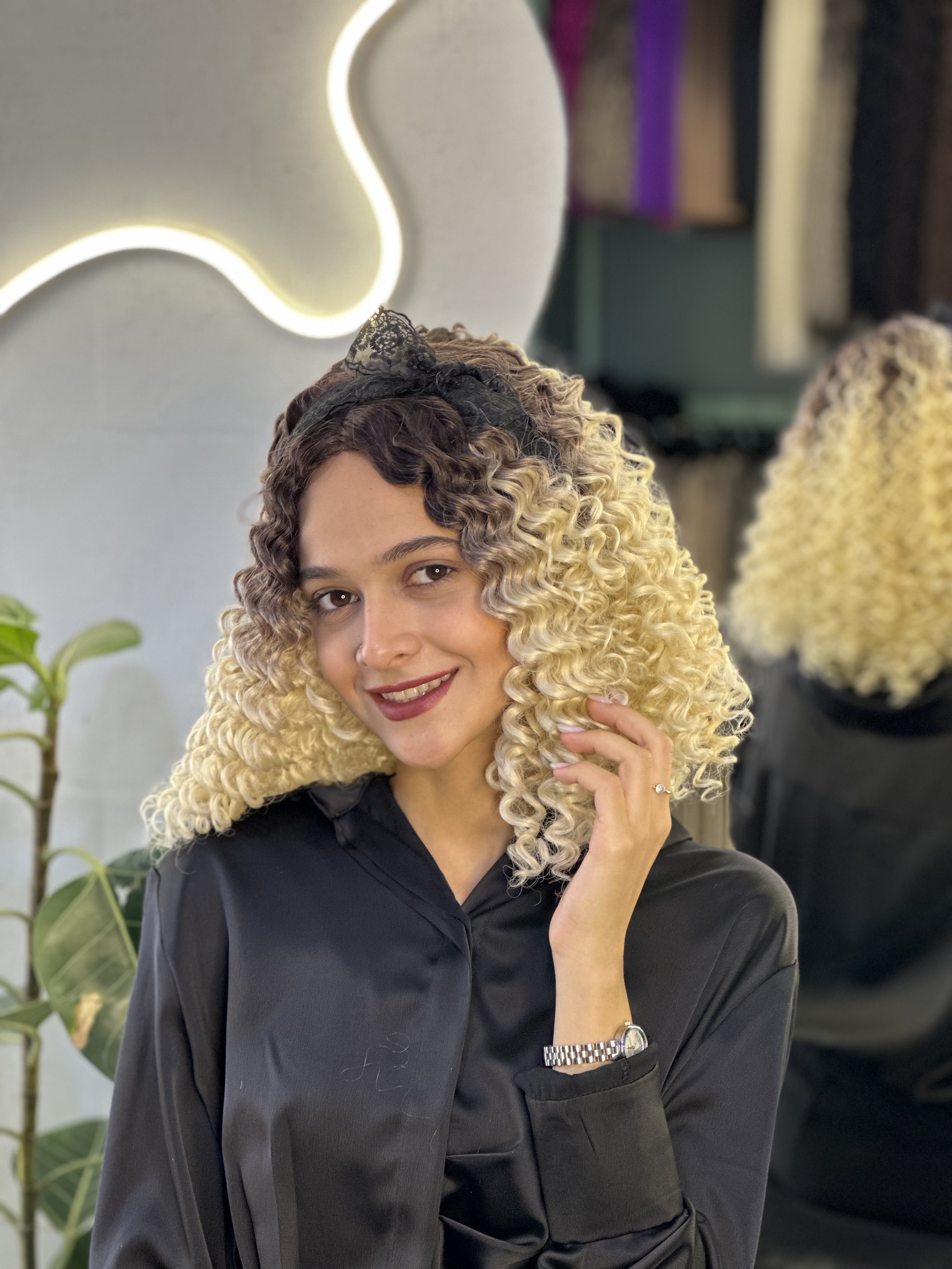 کلاهگیس وارداتی فر امبره قهوه ای بلوند کد R4/613(برند سوکپ)