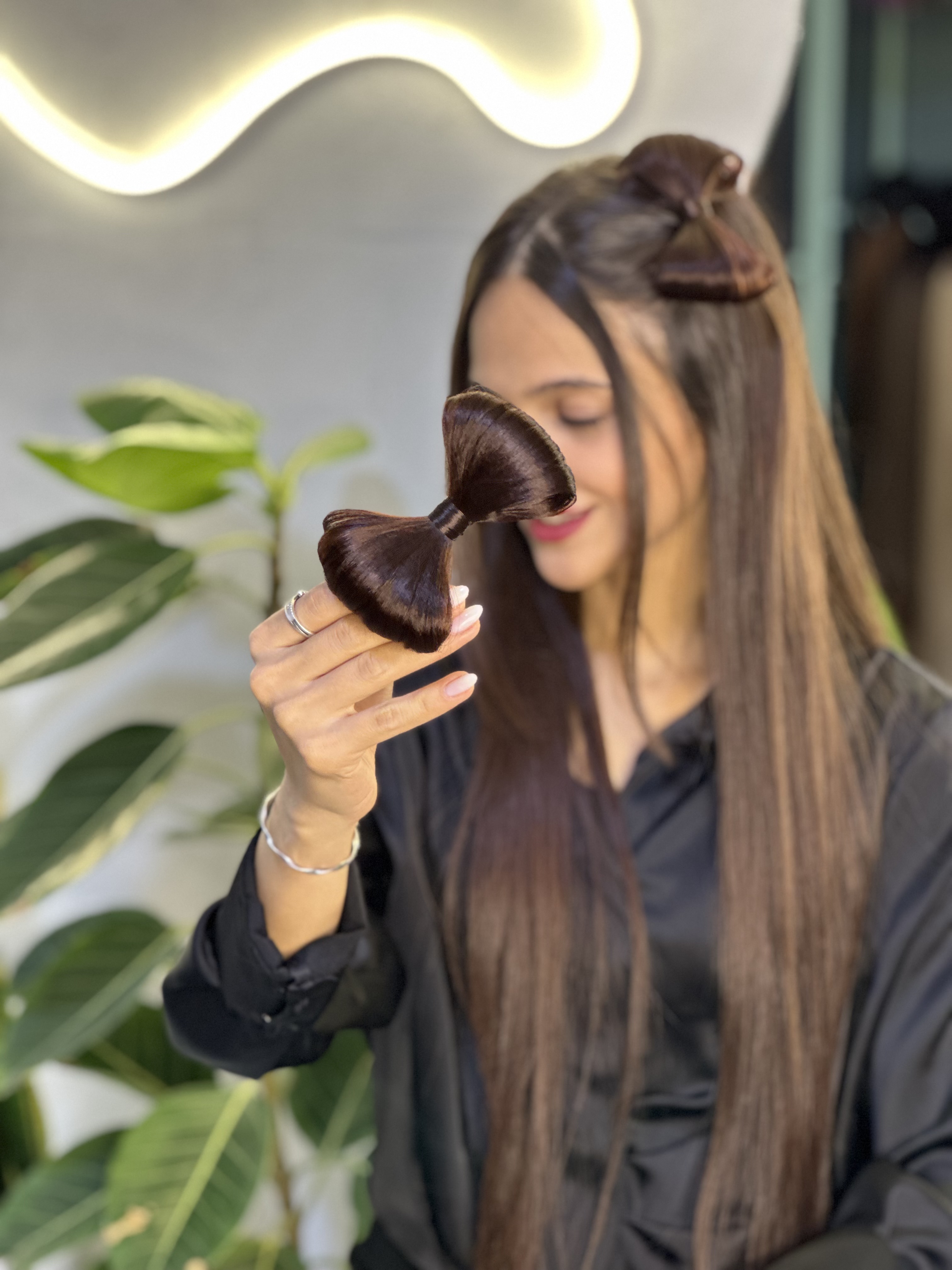 پاپیونی مو قهوه ای