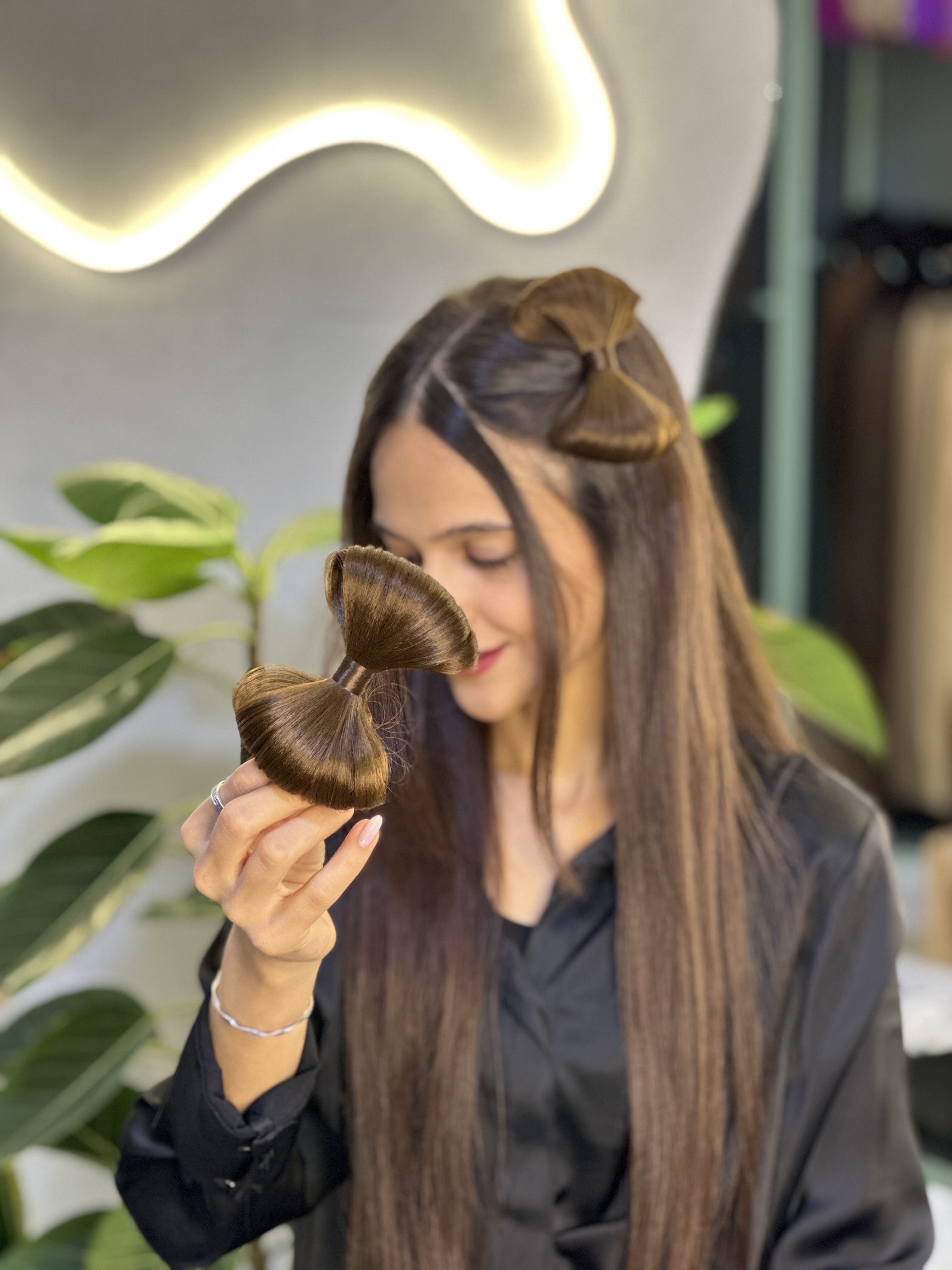 پاپیونی مو خرمایی تیره