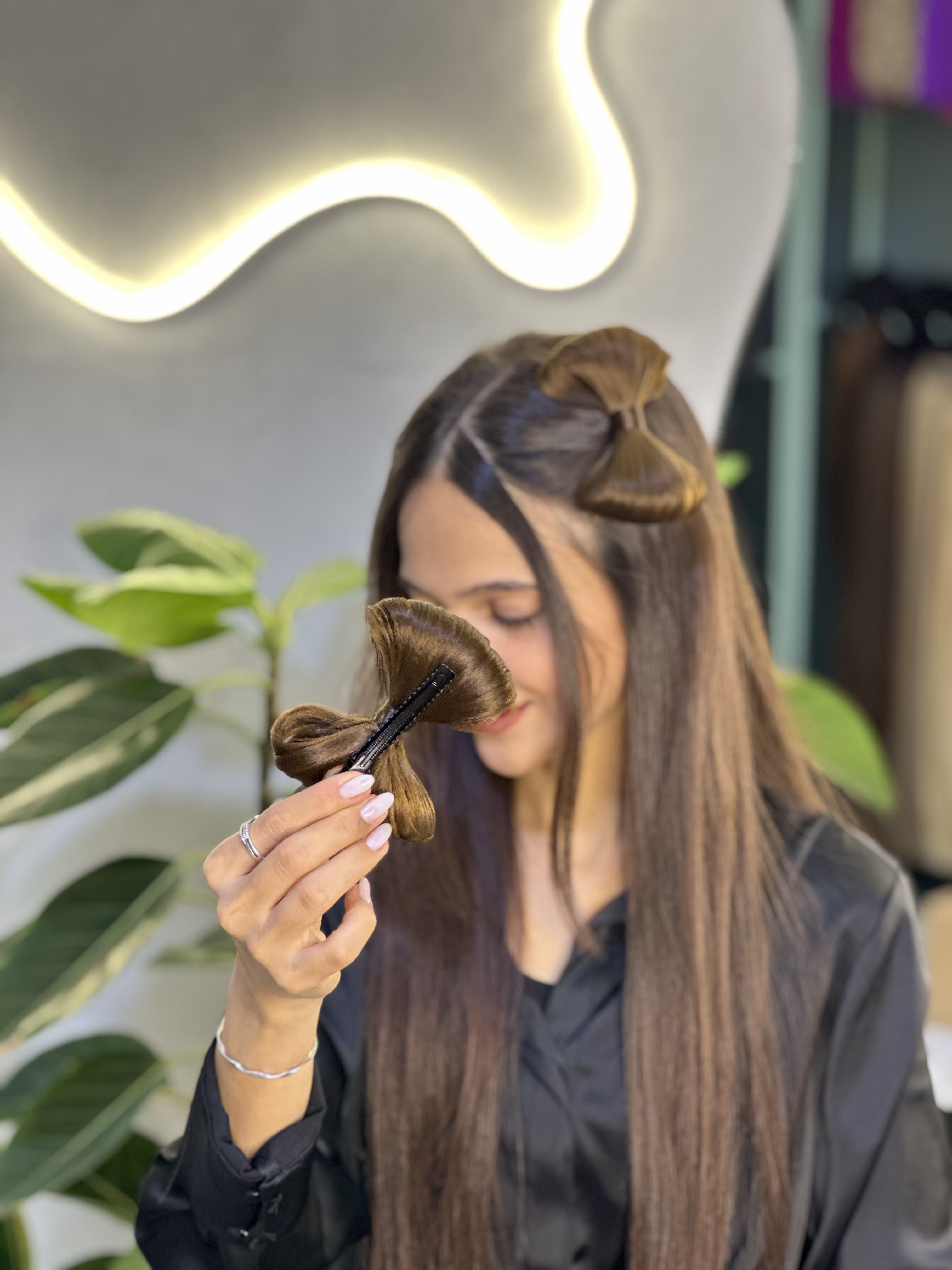 پاپیونی مو خرمایی تیره