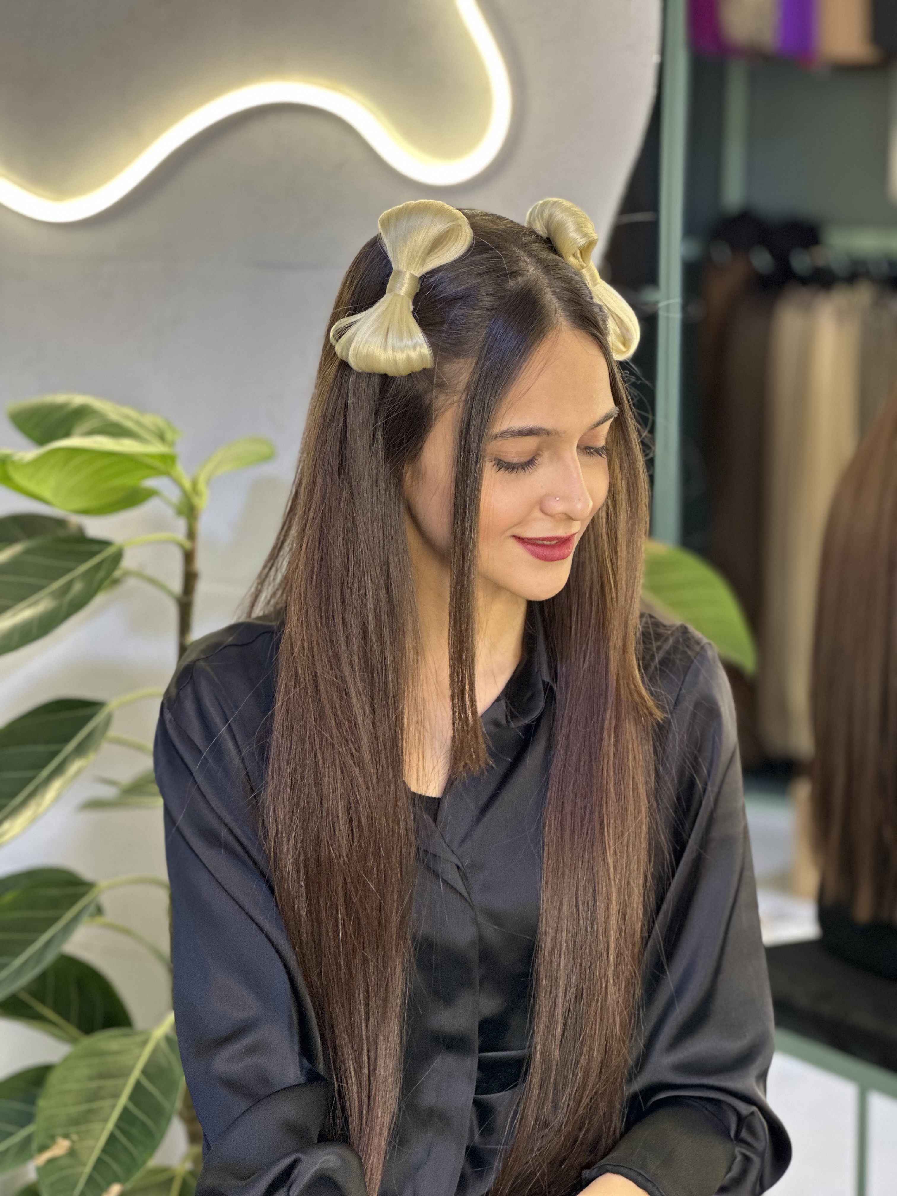 پاپیونی مو بلوند