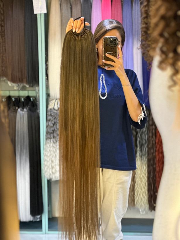 دم اسبی ۱۲۰ سانت امبره مشکی خرمایی