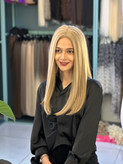 کلاهگیس صاف فرق متحرک وارداتی رنگ زیتونی 24b
