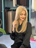کلاهگیس صاف فرق متحرک وارداتی رنگ زیتونی 24b
