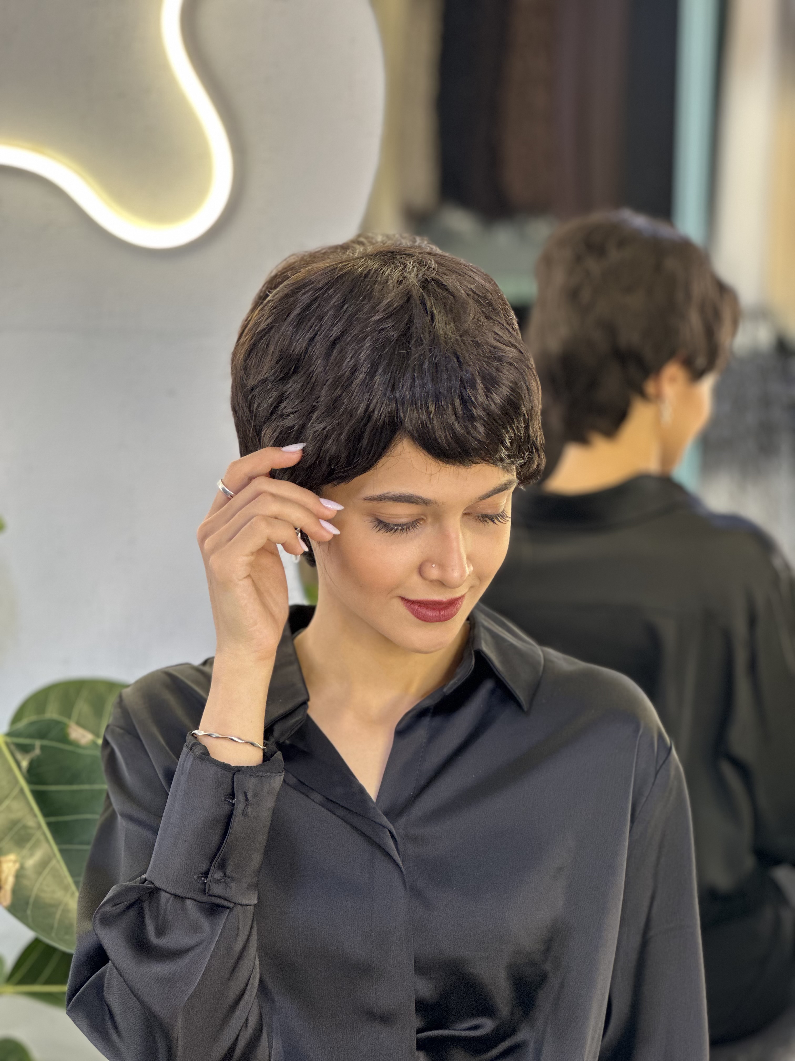 کلاه گیس پسرونه وارداتی مشکی طبیعی کد 3