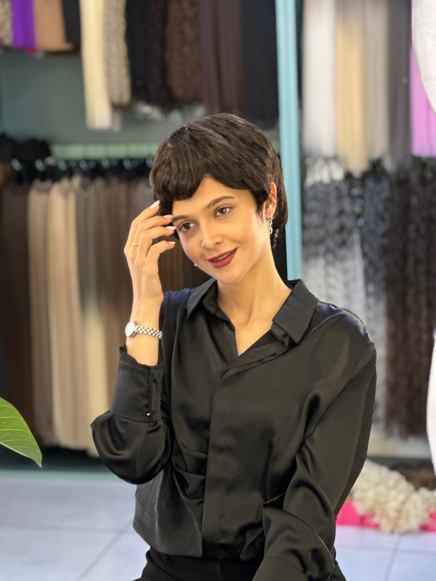 کلاه گیس پسرونه وارداتی مشکی طبیعی کد 3