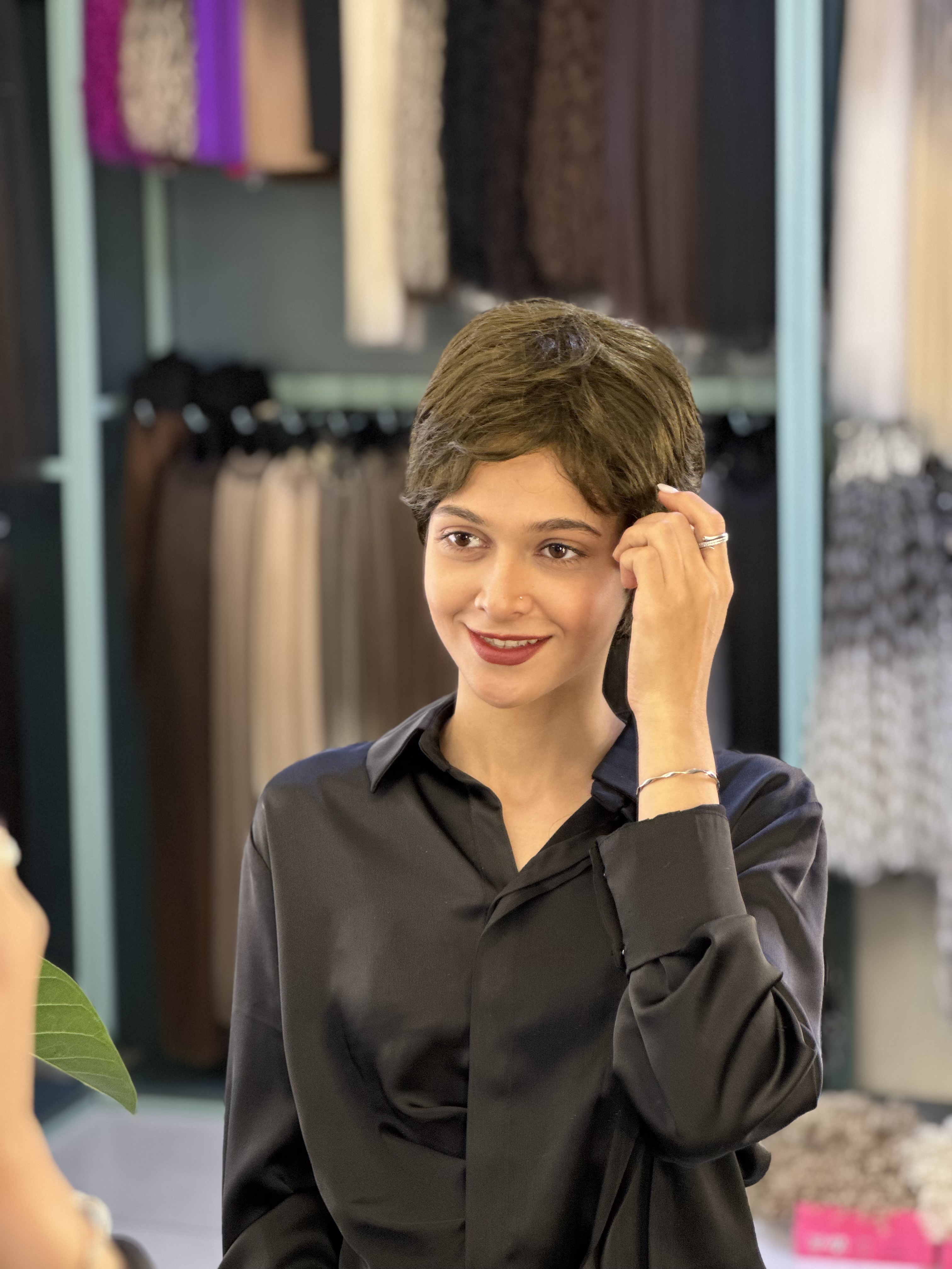 کلاه گیس پسرونه وارداتی خرمایی تیره کد ۸