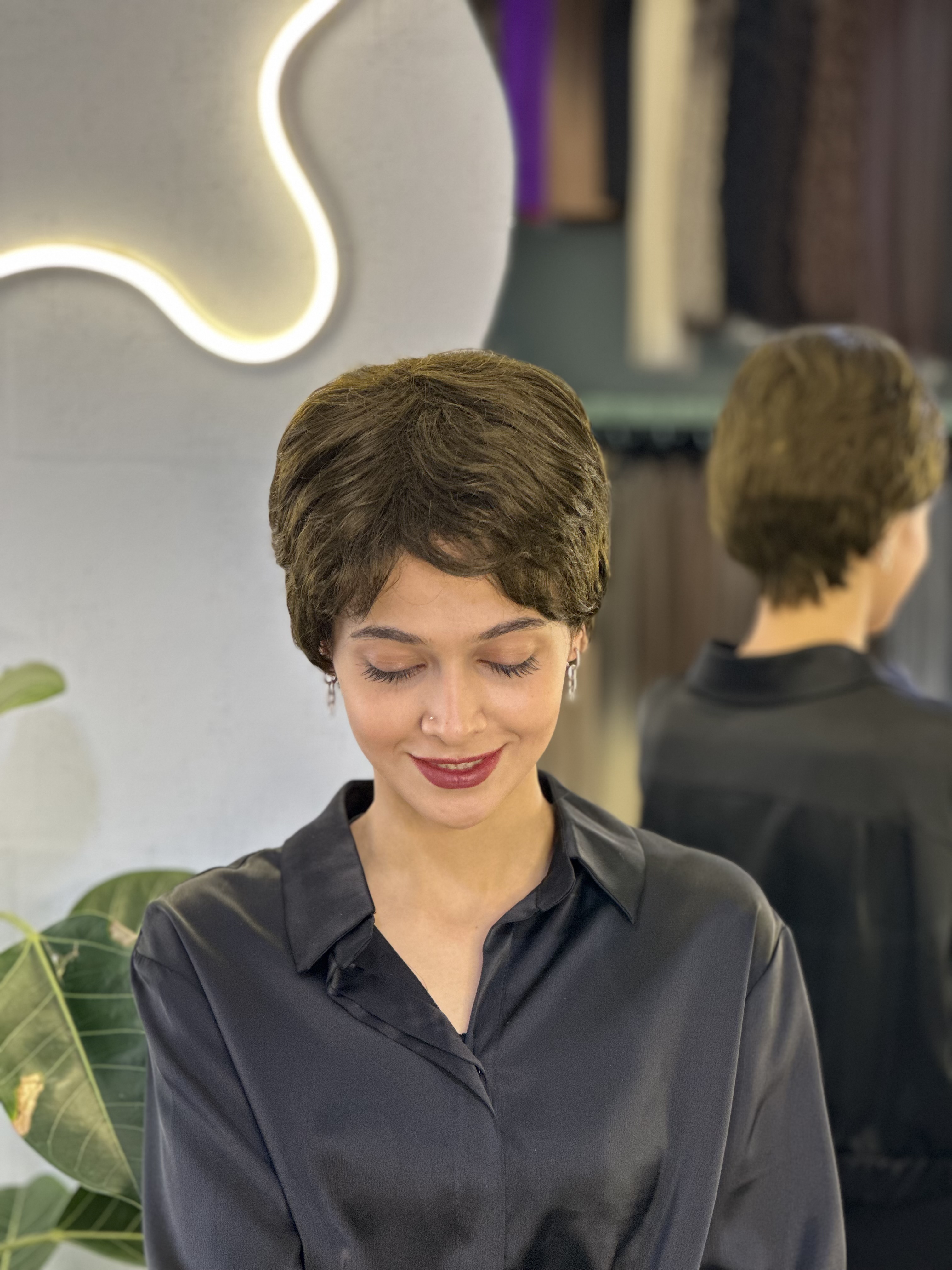 کلاه گیس پسرونه وارداتی خرمایی تیره کد ۸