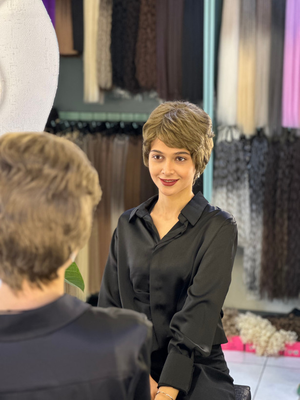 کلاه گیس پسرونه وارداتی خرمایی کد ۱۸