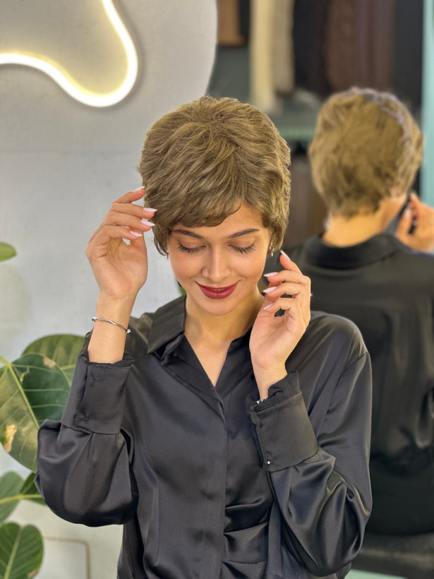 کلاه گیس پسرونه وارداتی خرمایی کد ۱۸