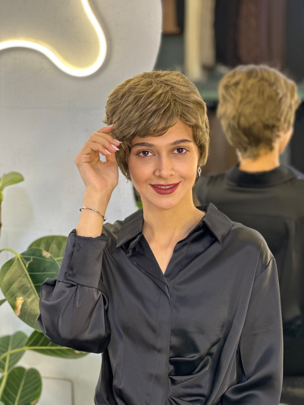 کلاه گیس پسرونه وارداتی خرمایی کد ۱۸