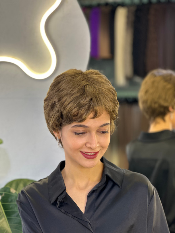 کلاه گیس پسرونه وارداتی زیتونی کد ۱۰