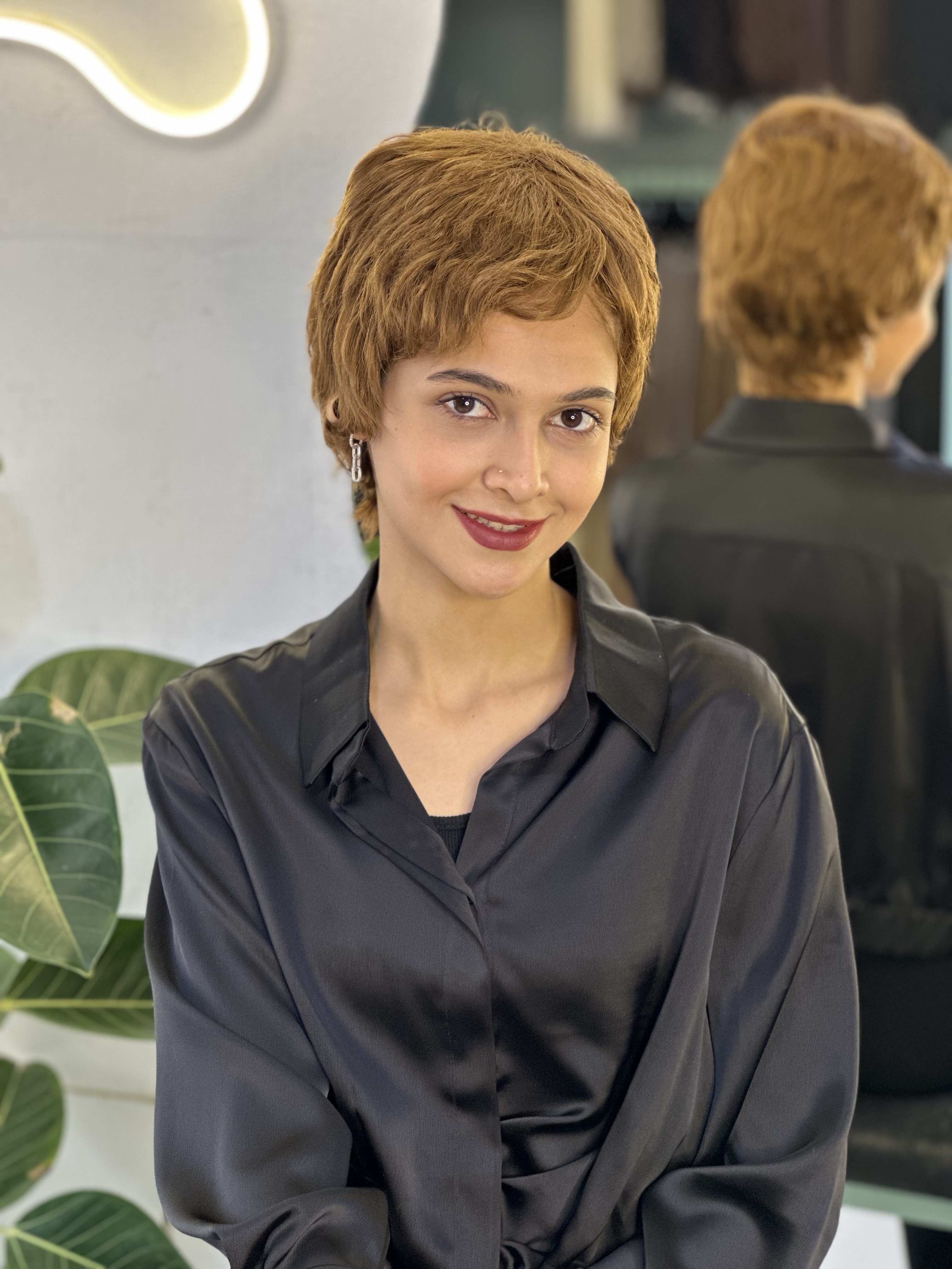 کلاه گیس پسرونه وارداتی حنایی کد ۱۲
