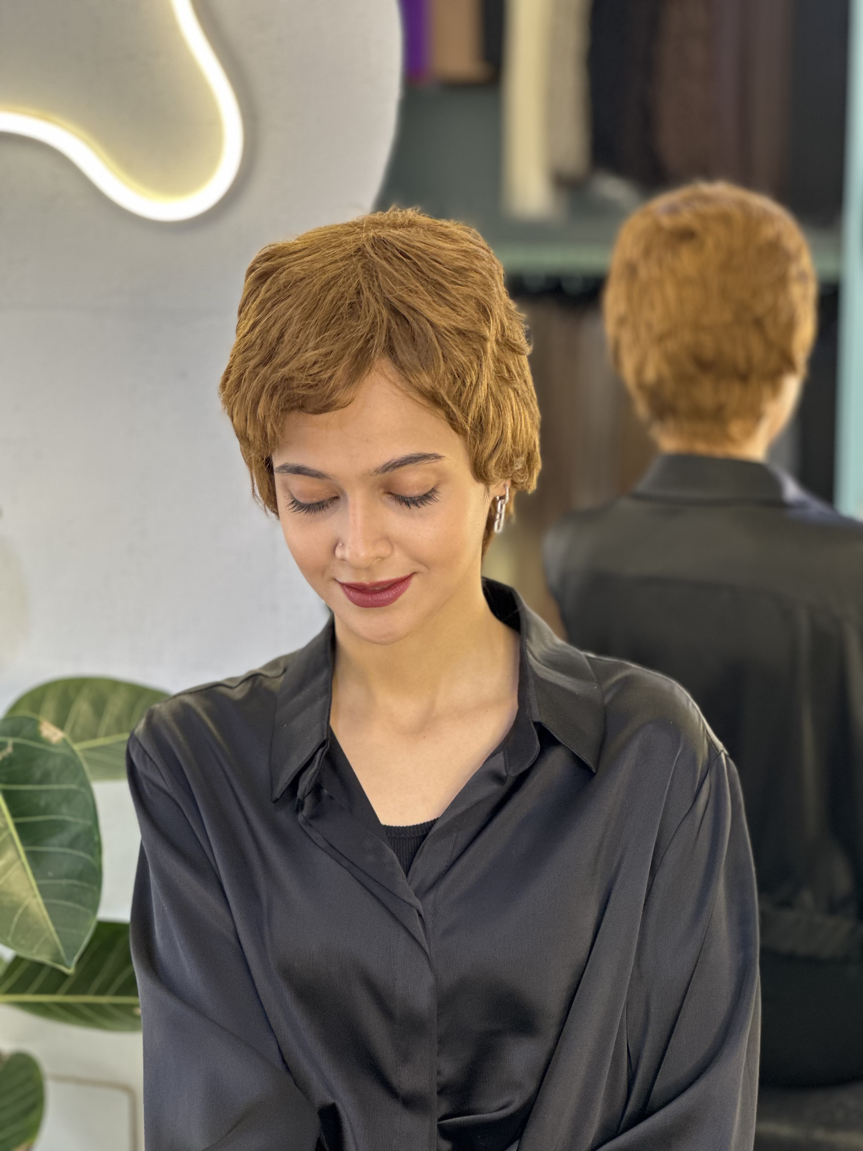کلاه گیس پسرونه وارداتی حنایی کد ۱۲