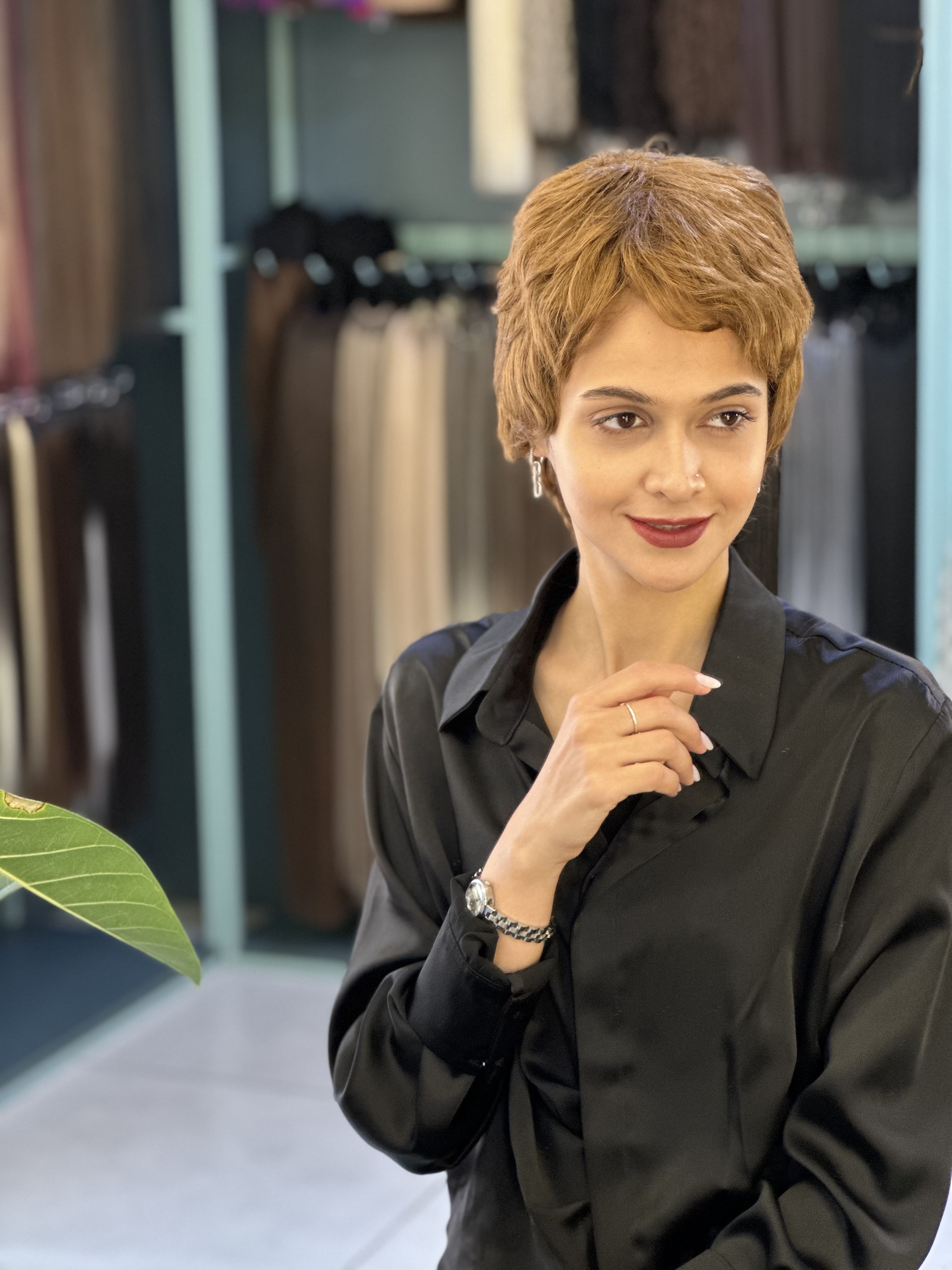 کلاه گیس پسرونه وارداتی حنایی کد ۱۲