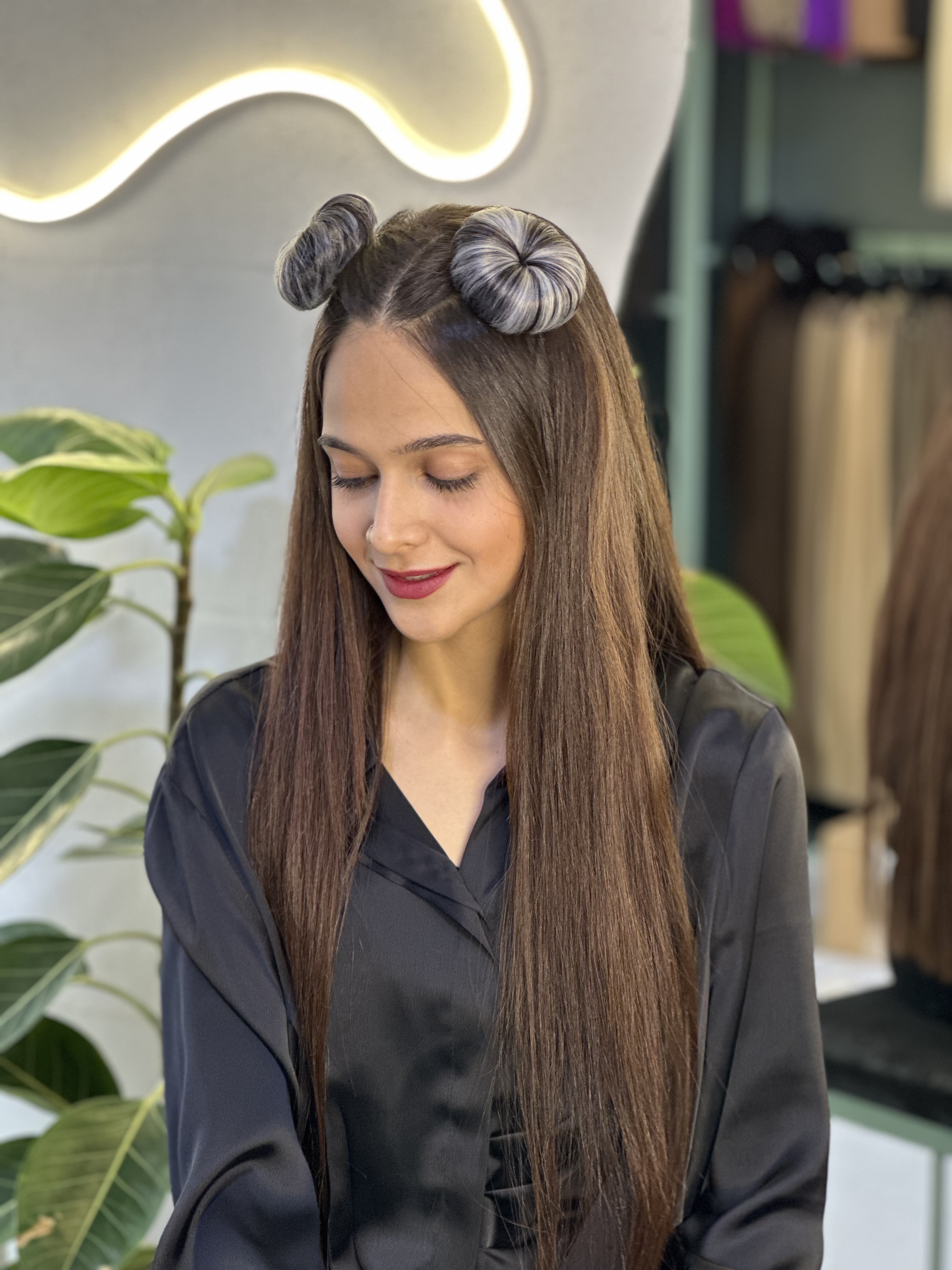 گیره گوجه ای مو(لایت مشکی یخی)