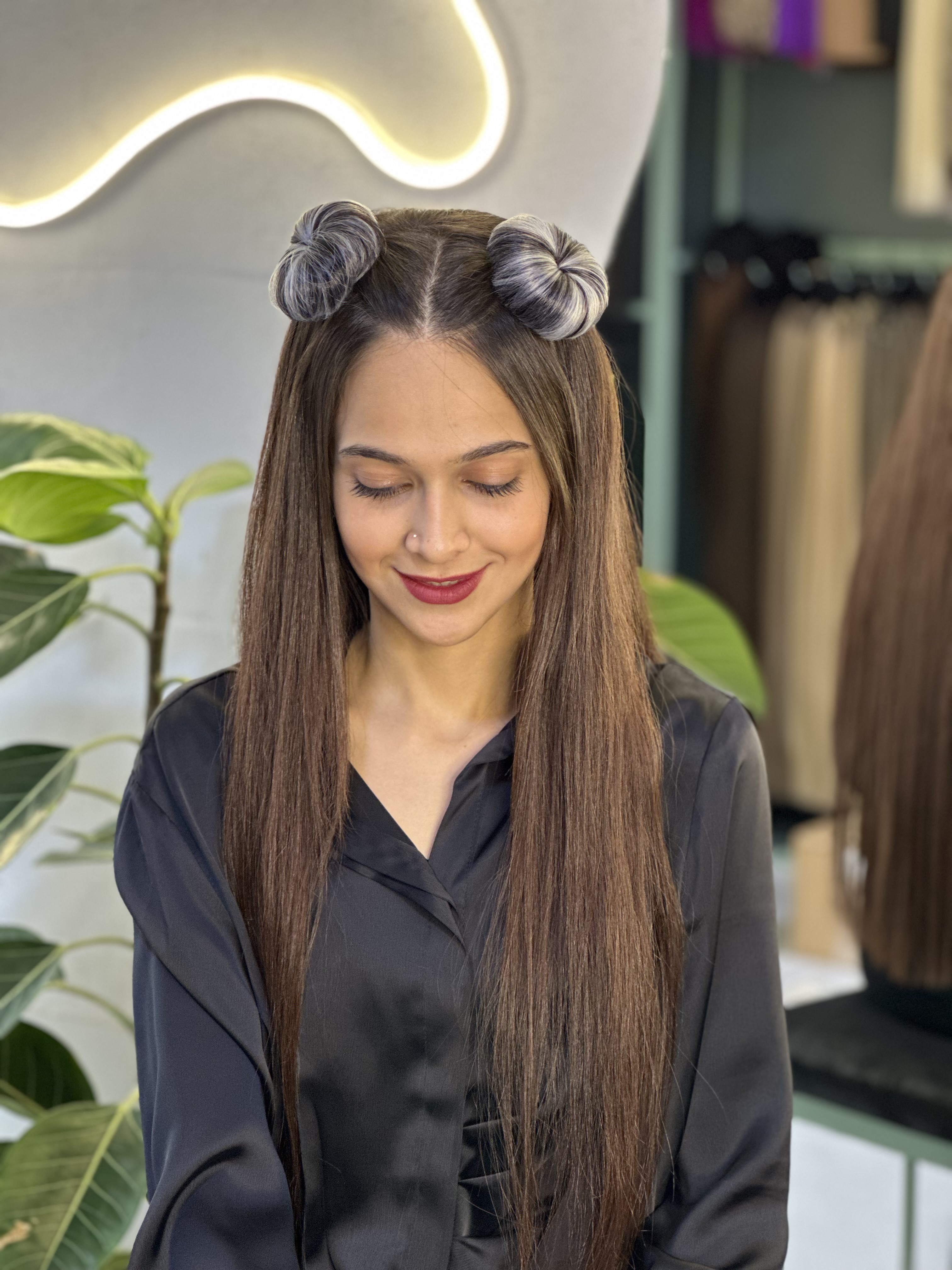 گیره گوجه ای مو(لایت مشکی یخی)
