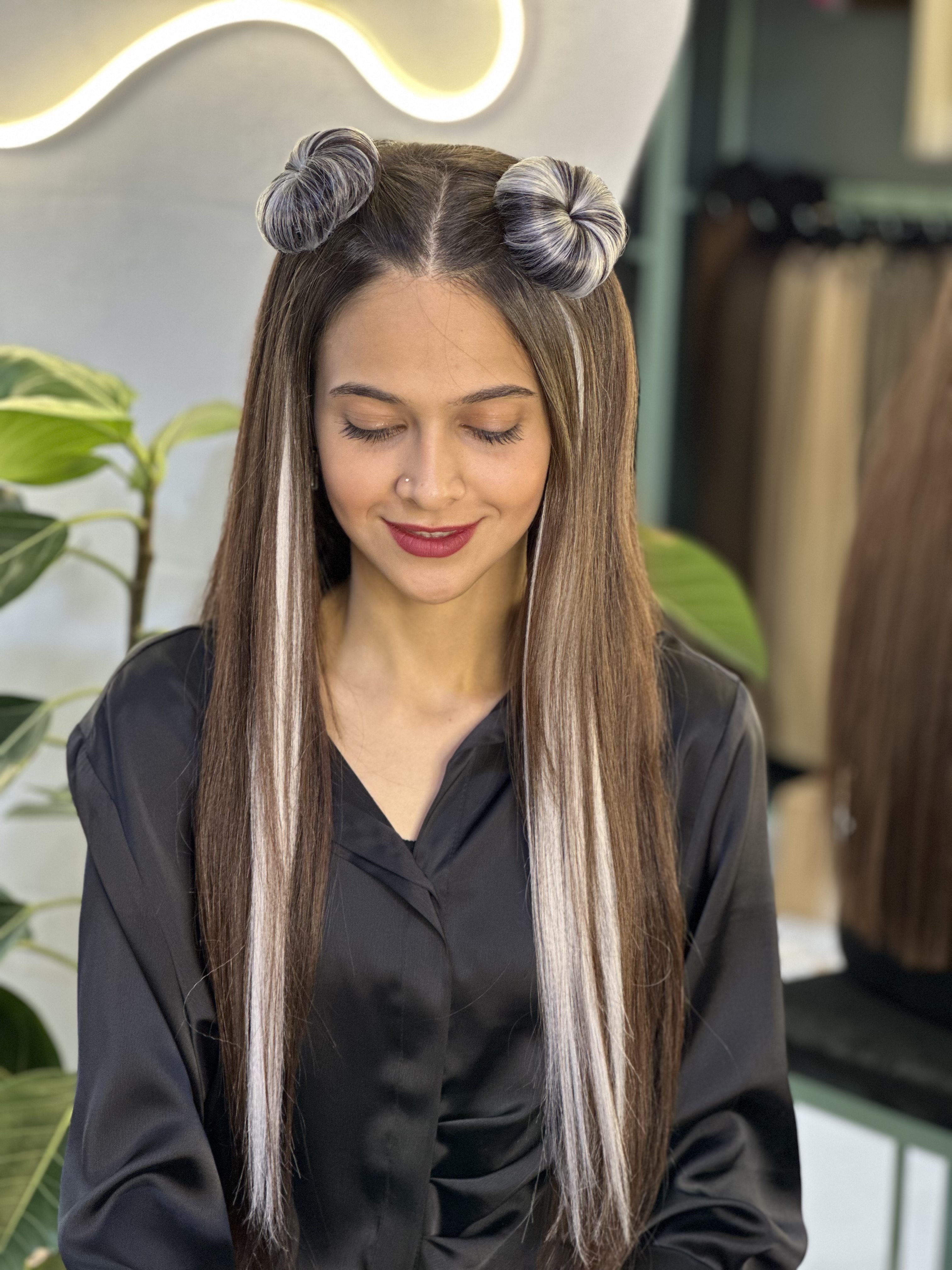 گیره گوجه ای مو(لایت مشکی یخی)