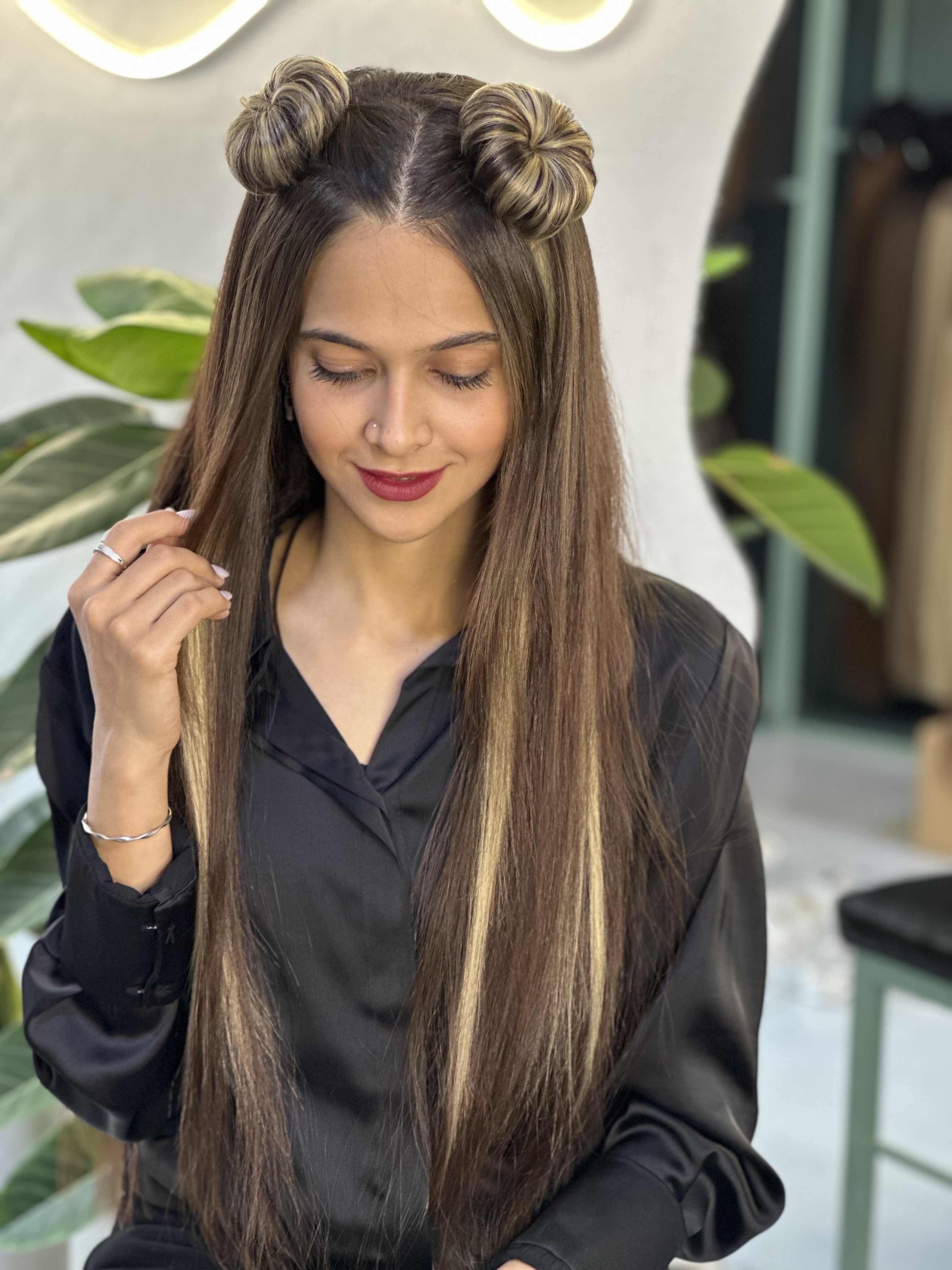 گیره گوجه ای مو (لایت قهوه ای کاراملی)